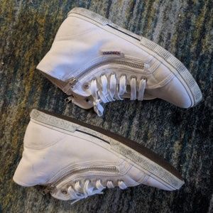 White Superga hightops sneakers